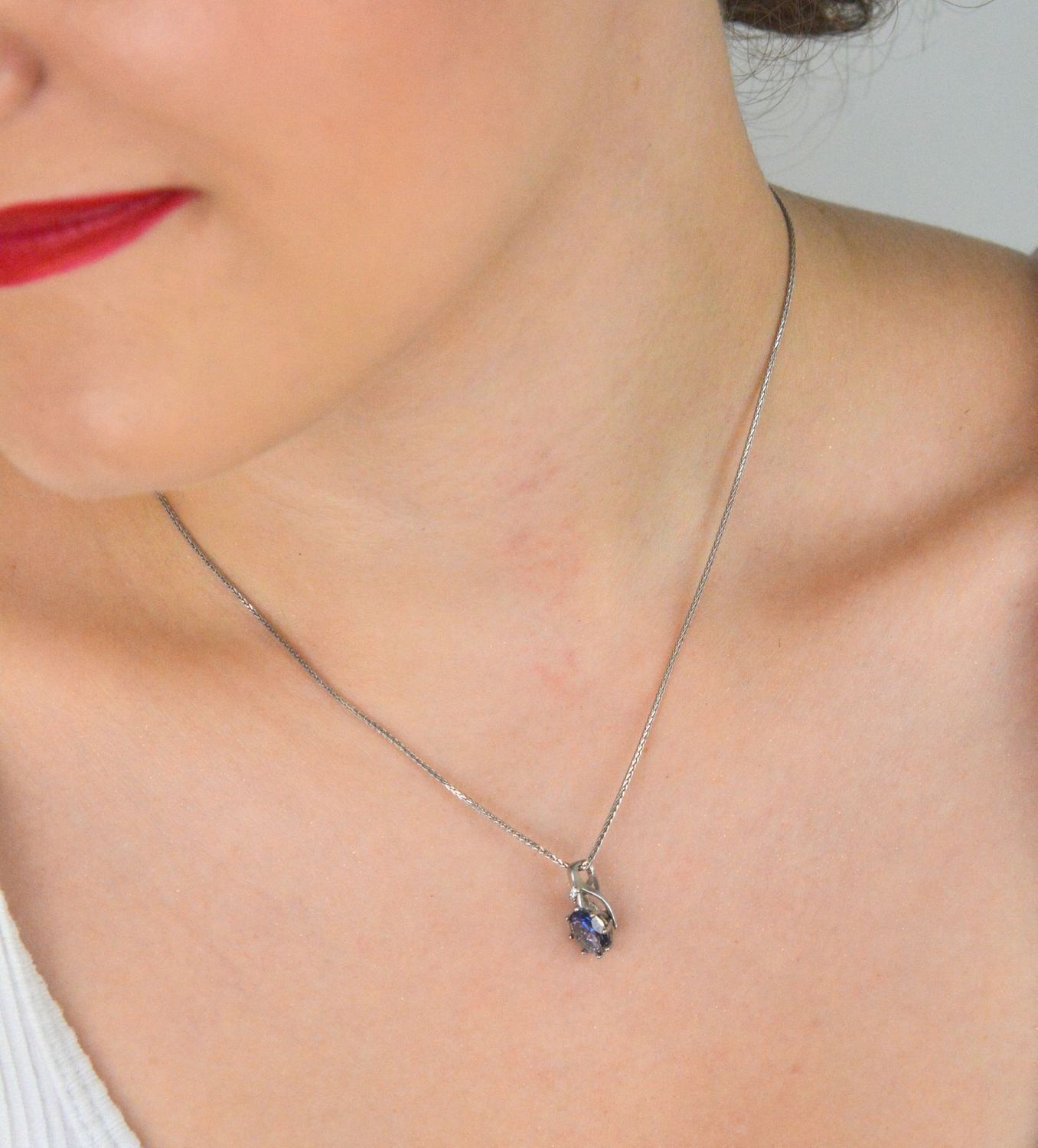 srebrny łańcuszek lisi ogon, łańcuszek srebrny 925, łańcuszek 45 cm srebro, splot lisi ogon srebro, łańcuszek pod zawieszki (2).jpg